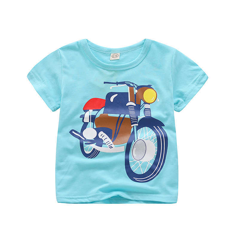 T-shirt V-TREE Summer Baby Boys T Shirt Cartoon Car Print Cotton Tops T Shirt ragazzi Bambini Bambini Outwear Abbigliamento Top 2-8 anni P230419