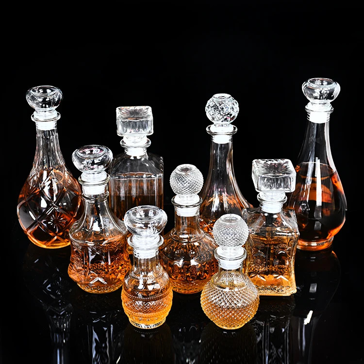 Flacons de hanche 250 ml de verre de cristal vin bouteille vide décanteur scellé whisky maison bar vodka pot de bière cruche auto-brassage conteneur 231118