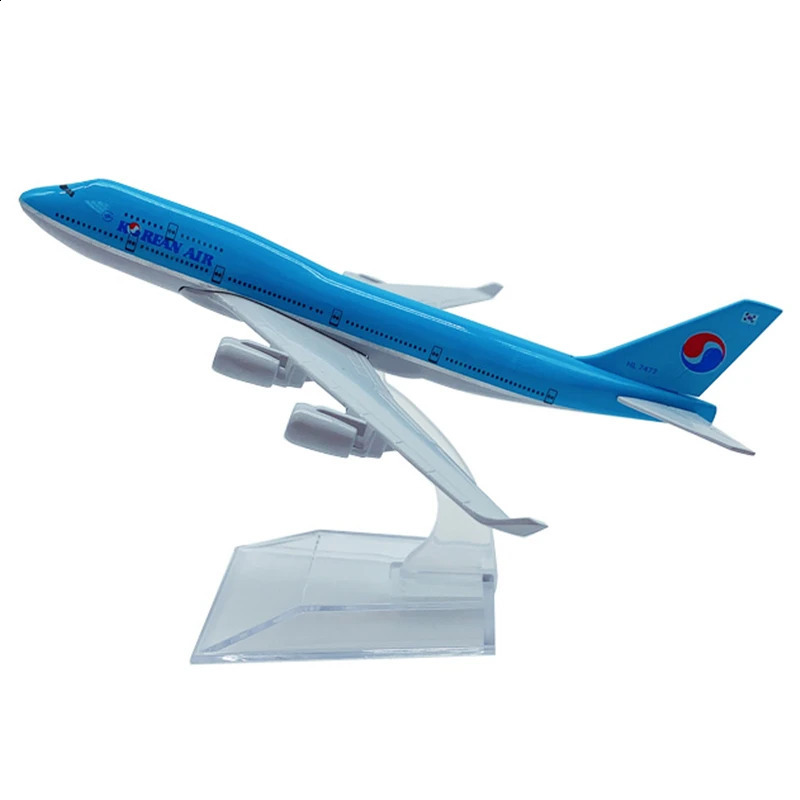 Aircraft Modle 16cm Korean Air Boeing B737 B747 Airbus A320 A380 Metal Diecast Model Korea Airplane Plan Collectible Display 231118