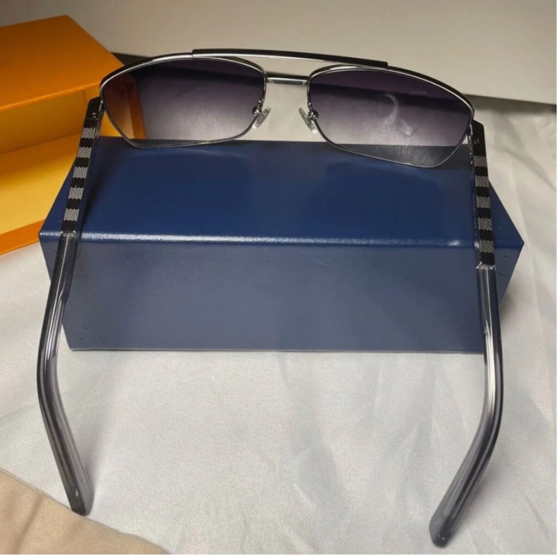 Мода Classicw 0259 Солнцезащитные очки для мужчин Металлическая квадратная золотая рама UV400 Unisex Vintage Style Отношение солнцезащитные очки защита очки с оригиналом коробки оригинал
