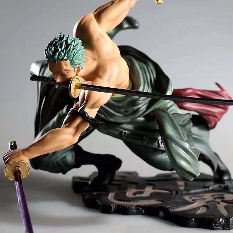 Anime Manga One Piece Banpresto Anime Roronoa Zoro Standing Ver. Coleção de bonecos de ação em PVC brinquedos infantis presentes 10 CM