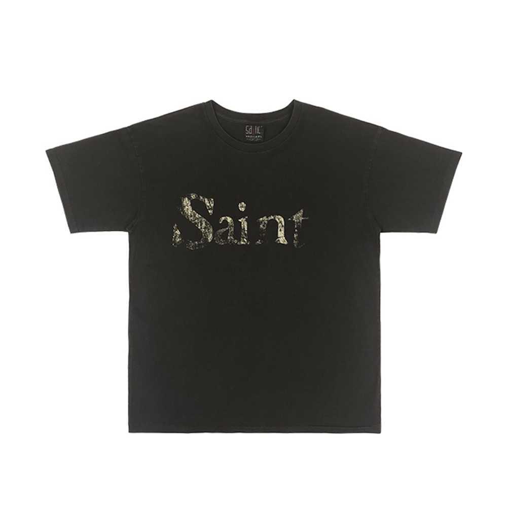 Мужские футболки Saint Michael 23ss Мужская футболка женская футболка Иисус спас мир, вымытый дистресс винтаж хип-хоп Хай-стрит.