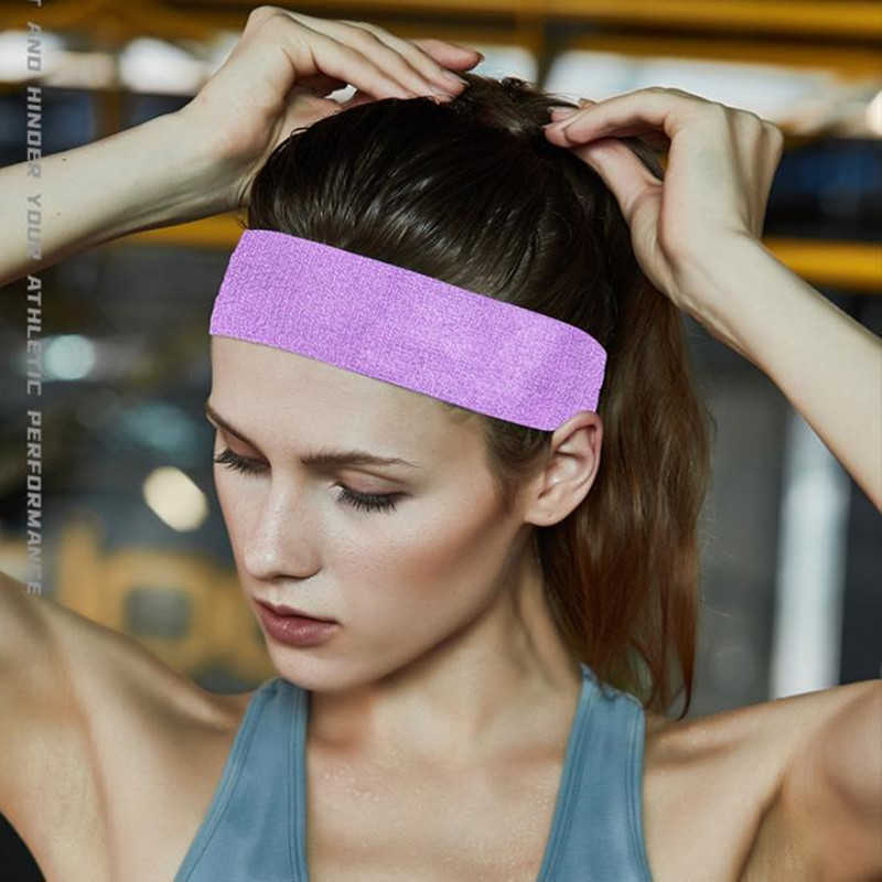 Headbands Unisex Sport Cotton Sweatband Headband for Men Women Yoga Hairband Gym Stretch Head Bands Strong Elastic Fitness Basketball Band Y23