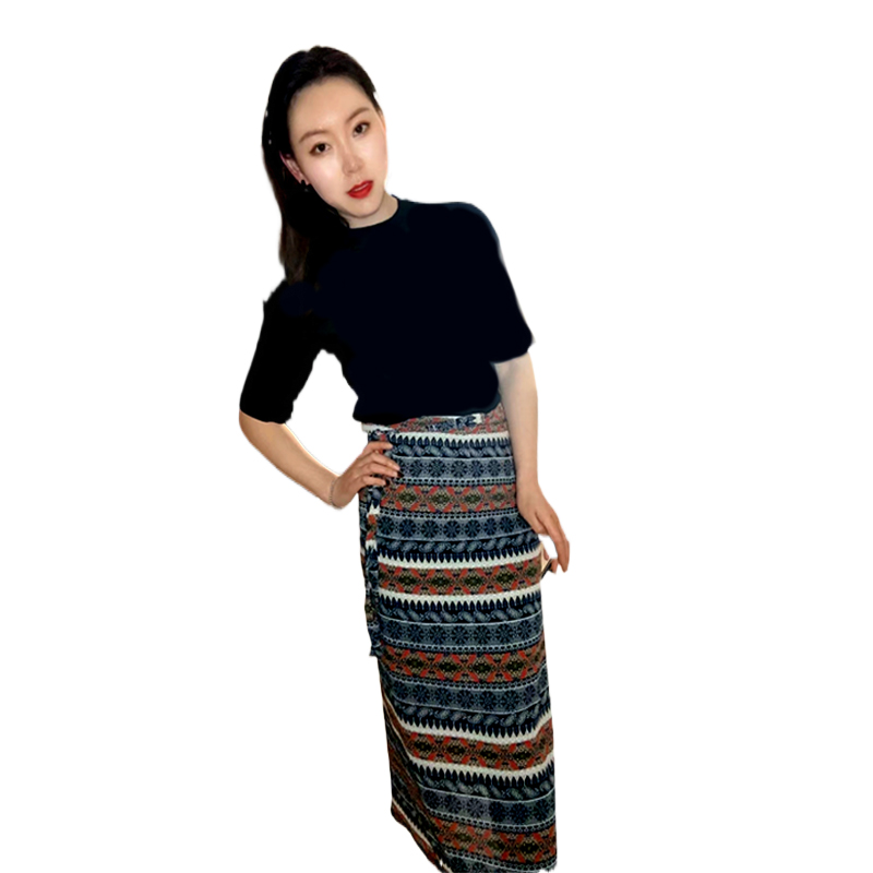 Skirts Bohemian holiday must-have fashion high waist show thin temperament everything long umbrella swing skirt niche design