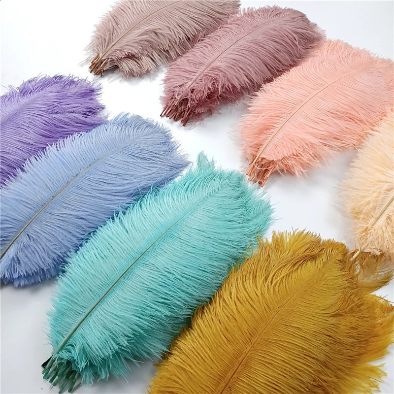 Other Event Party Supplies Lot Colored Ostrich Feathers for Crafts Wedding Decoration Handicraft Accessories Table Centerpieces Carnival Plumas 231118