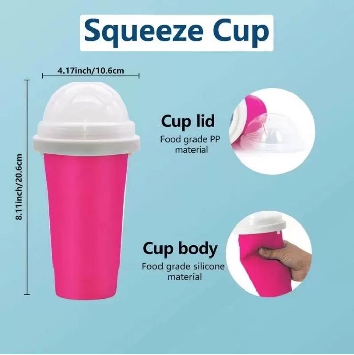 Summer Squeeze Hausgemachter Saft Wasserflasche Quick-Frozen Smoothie Sand Cup Prise Fast Cooling Magic Ice Cream Slushy Maker