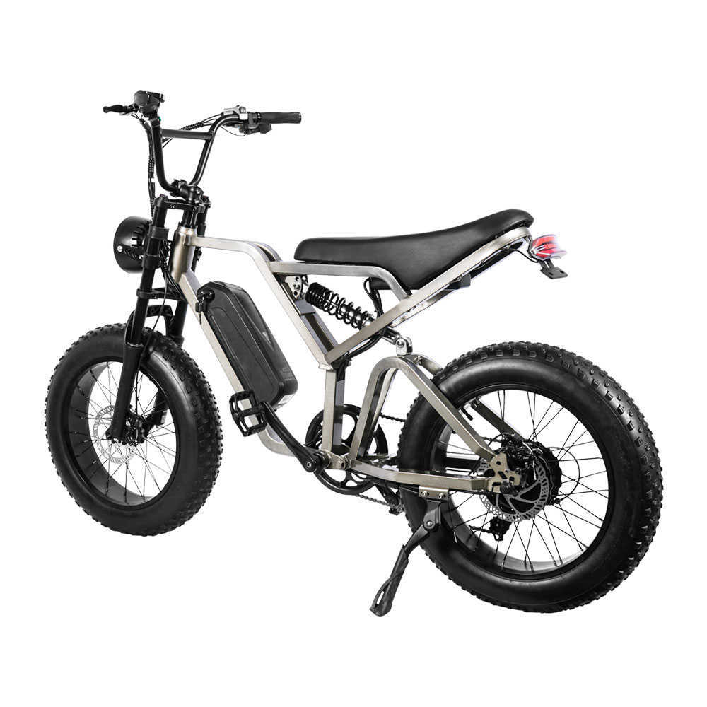 750W MOTOR Electric Bicycle 48V 15Ah Electric Bike Lithium Battery 20 tum 4,0 Fat Däck Retro E-Bike Beach Snow Bike