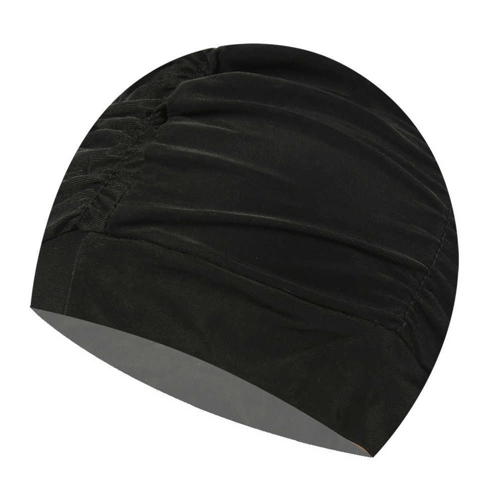 Bonnets de bain SPA plissé adapté aux adultes et aux hommes sport élastique doux cheveux longs bonnet de douche d'été accessoires de piscine surdimensionnés P230531