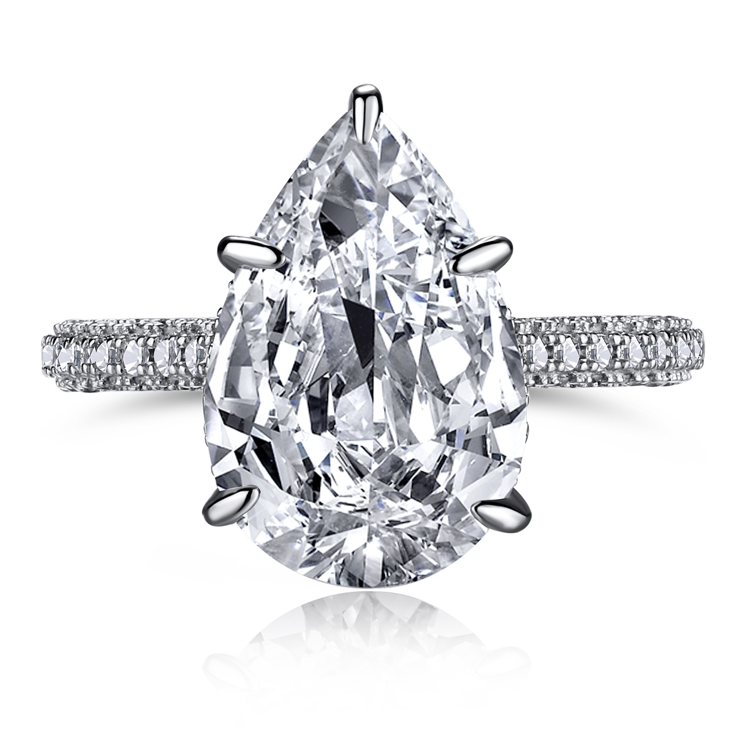 Waardevol gekweekte diamanten ring 100% reëel 925 Sterling Silver Party trouwringen voor vrouwen Men Betrokkenheid Belofte sieraden Gift