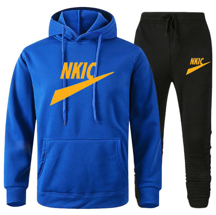 Men's Tracksuit Running Casual Hoodies Sweatpants Two Piece Sets Sports Suit Outdoor Sweatshirt Set Fashion Male Clothing