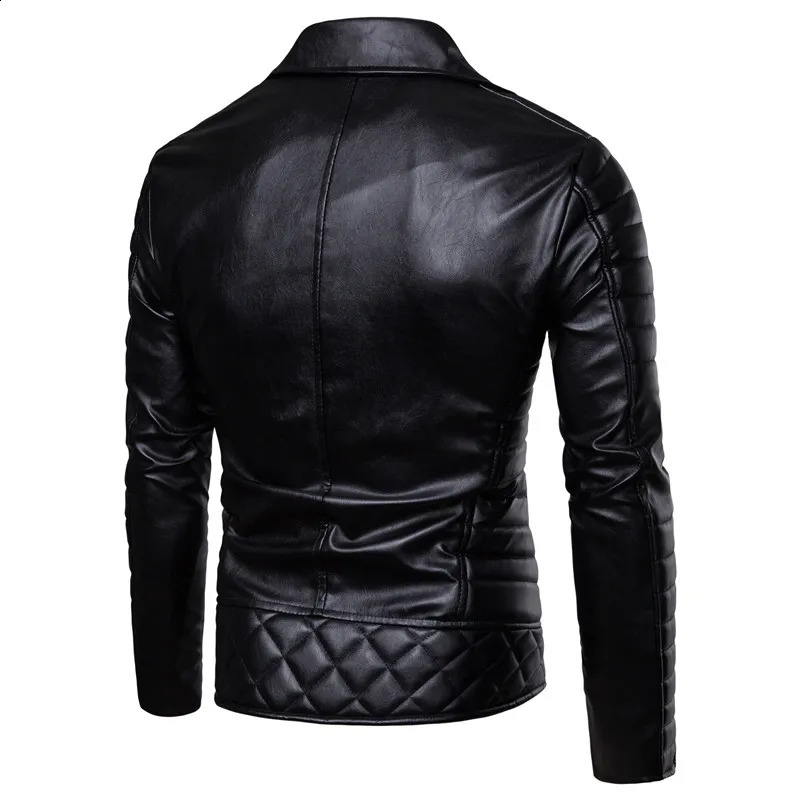 Herrjackor Men's Pu Leather Jacket Personlighet Motorcykeljacka Huven med stor storlek Fashion Men's Clothing 231118