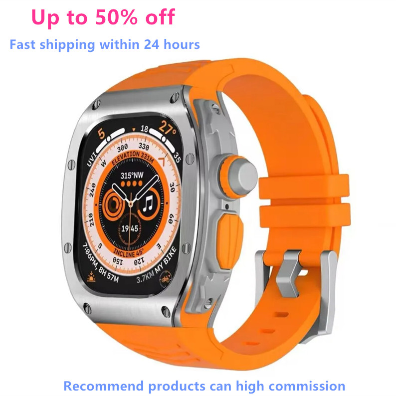 Smart Watch för Apple Watch IWatch Ultra Series 8 49mm 1,99 tum skärm Silicagel Fashion Watch Case Multifunktion Smart Watches Case