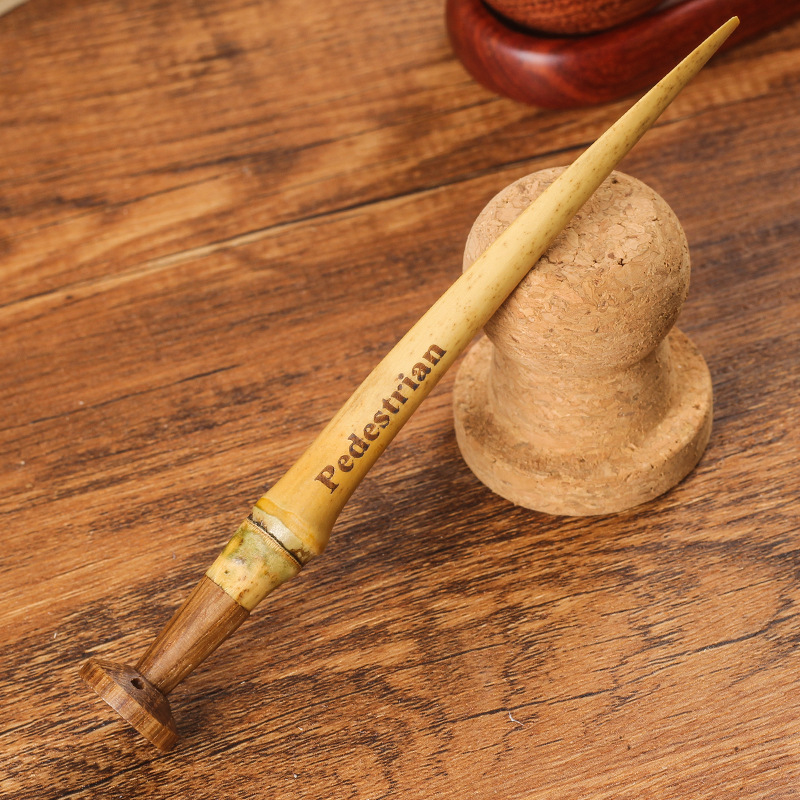 Smoking Pipe Tool, bamboo whip, pressure rod, pipe, pressure rod, handmade bamboo joint, natural solid wood hollow, imitation flameout accessory