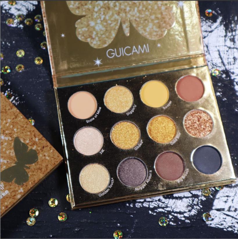 GUICAMI maquillage ombre à paupières Palette bon comme or mat miroitant paillettes désert crépuscule ombre avec Palette de fard à paupières coucher de soleil