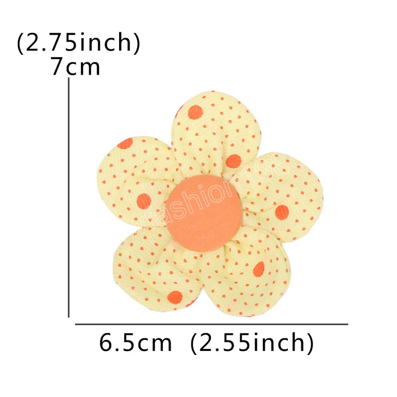 Fashion Cotton and Hemp Flower Infant Hair Clips Cute Print Bangs Hairpins Sweet Baby Accessories Clothing Decoration