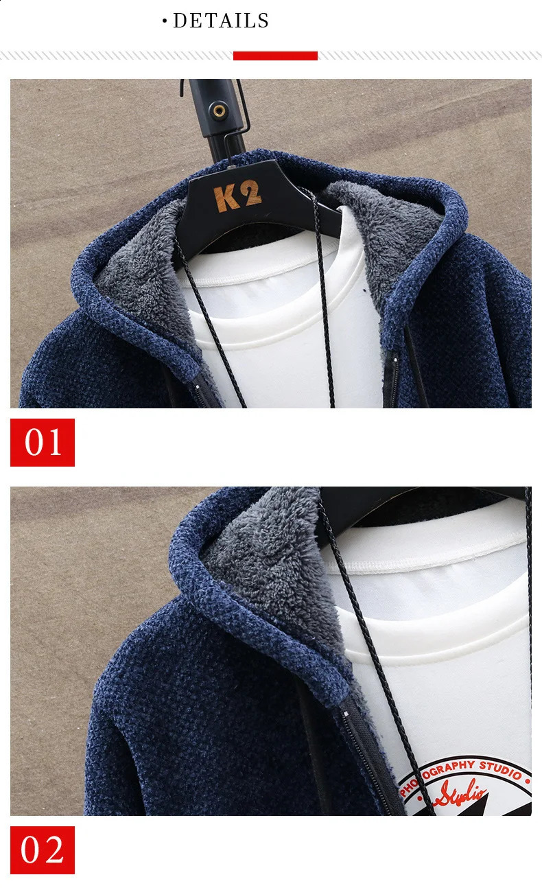 Męskie swetry eaeovni zimowy swetra sweter męski kurtka polarowa szczupła z kapturem gruba ciepła płaszcz odzieży 231118