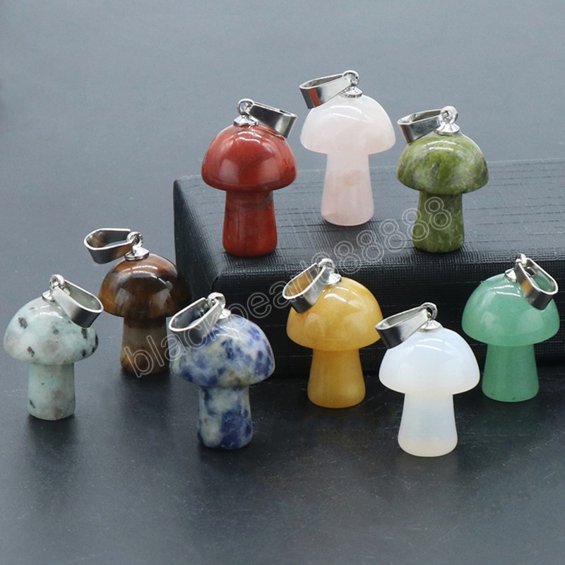 Champignon Natural Stone Pendant Crysts