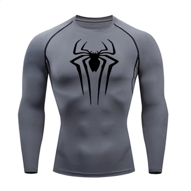 T-shirts voor heren Zonbescherming Sport Second Skin Hardloop-T-shirt Fitness Rashgarda MMA Compressieshirt met lange mouwen Trainingskleding 231118