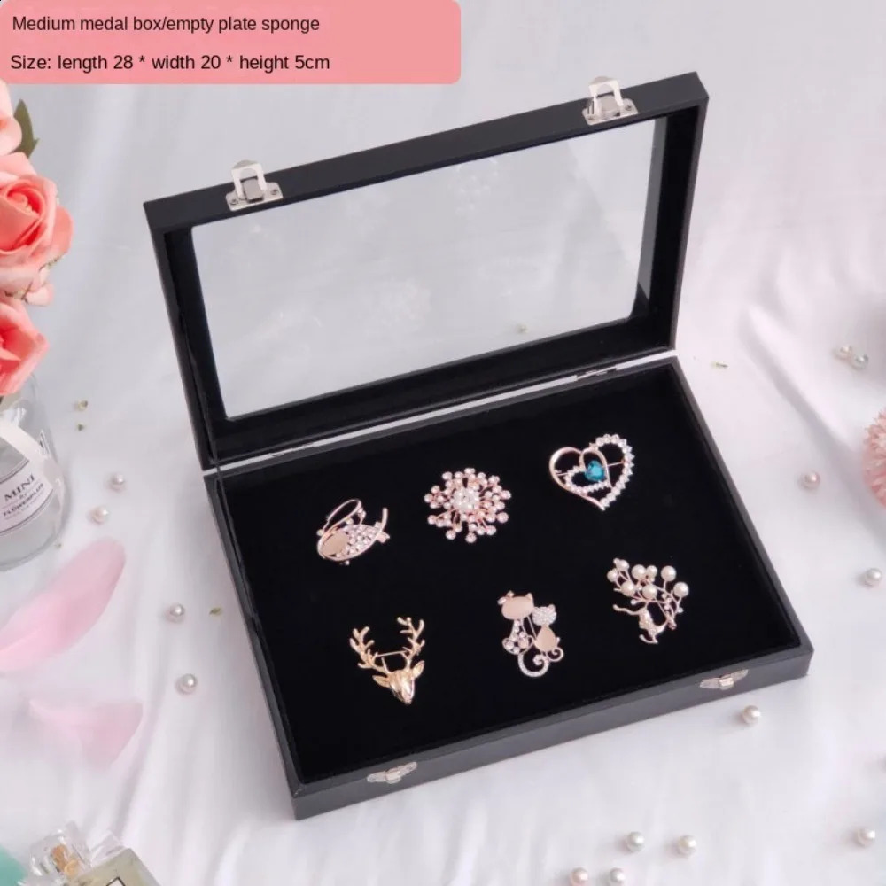 Jewelry Boxes Pin Display Case Transparent Dustproof Shadow Box For Military Medal Jewelr 231118