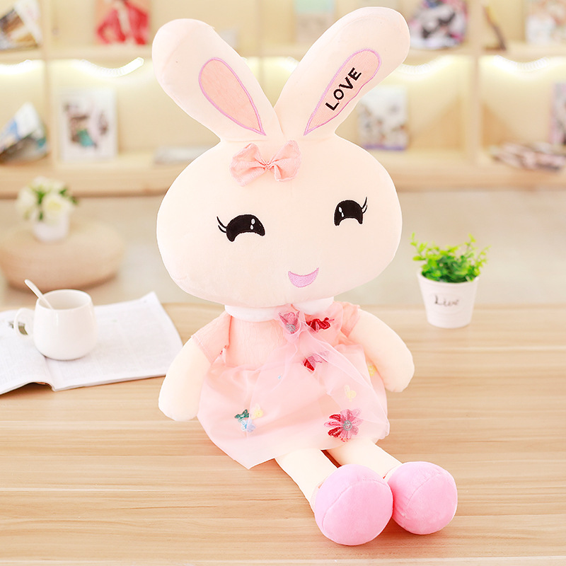 Rabbit plush toys wear skirt rabbit ragdoll dolls send children girls creative birthday gifts