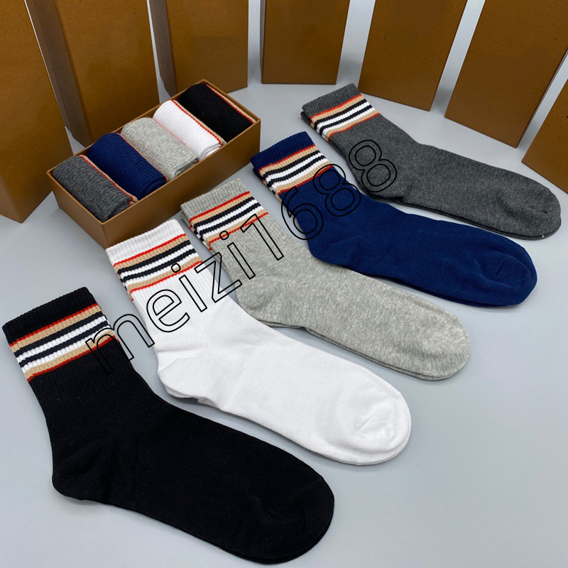 Mode Luxe Mode Broderie Tricoté Hommes Chaussettes Designer B Lettre Modèle Mode Femmes Chaussettes Sports Business Casual Nom Marque Chaussettes