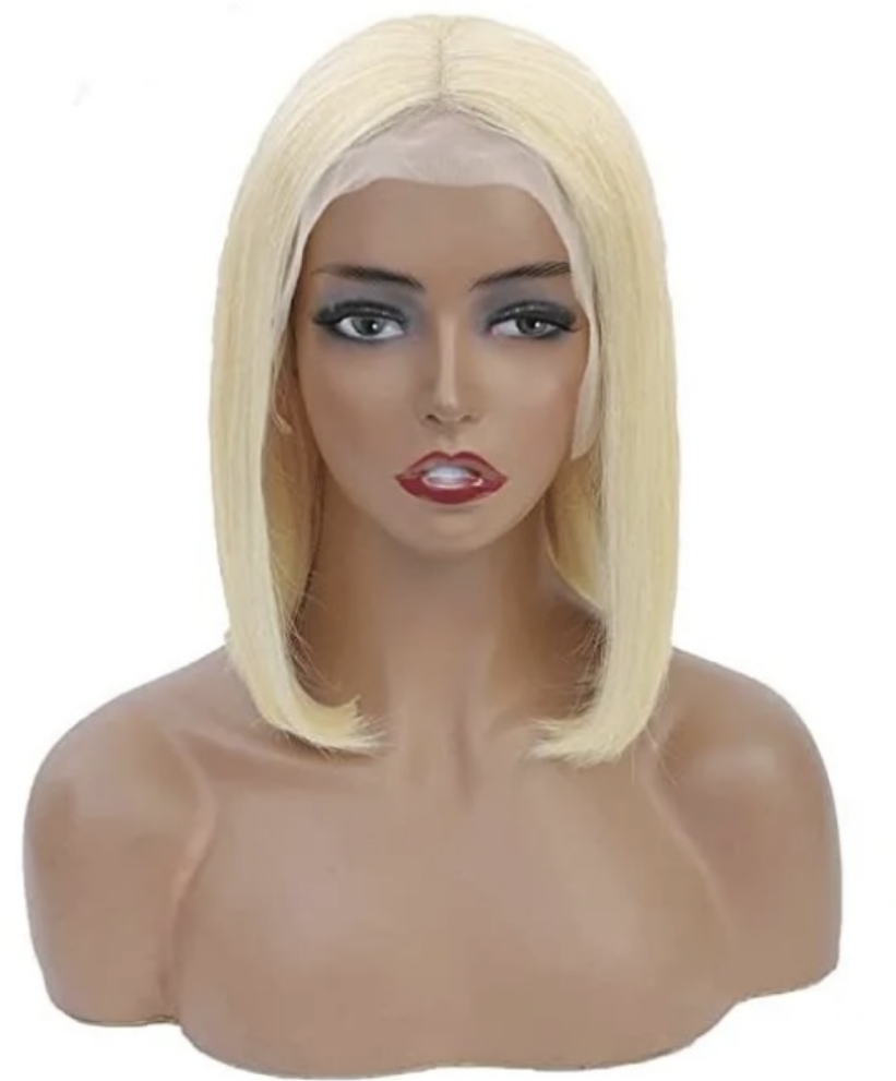 613 Transparent Lace Front Wig Ash Blonde Bob Wig 13x4 Lace Front Human Hair Wigs ,150Density