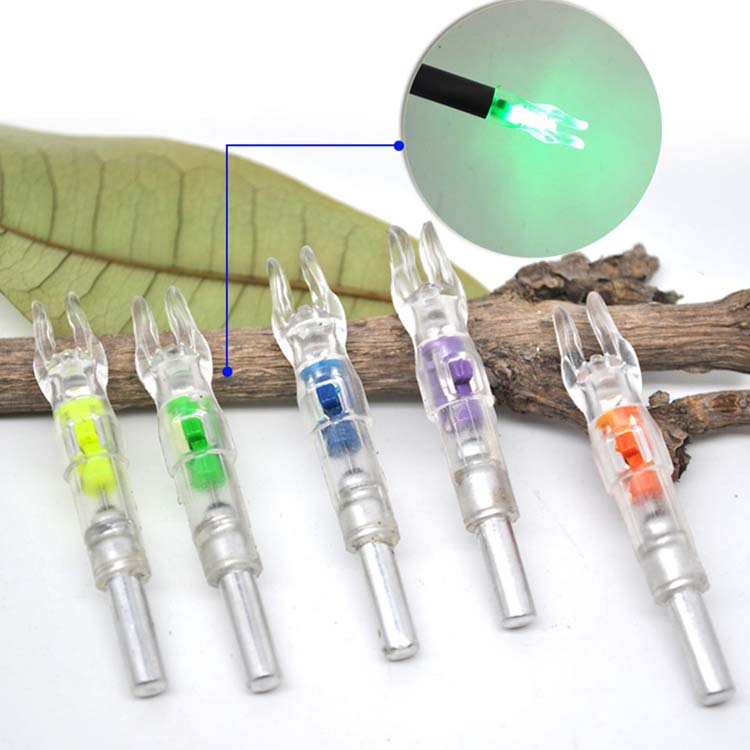 New Style Automatical Lighted Bow LED Glowing Arrow Nock Tail fit 7.6mm/6.2mm/5.3MM/4.2MM Arrow Shaft