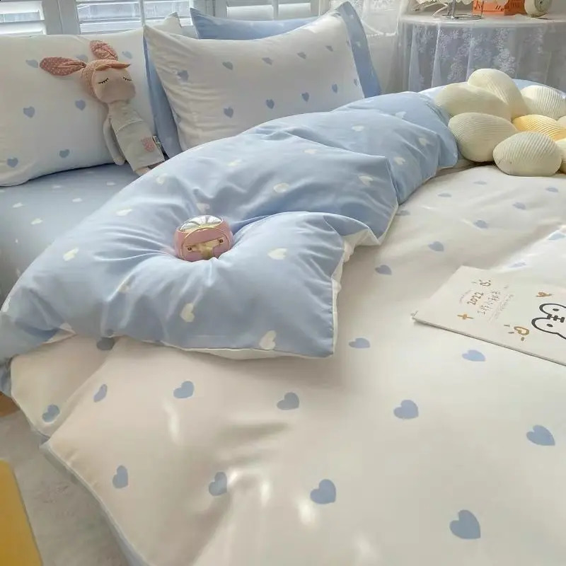 Sängkläder sätter ins blommor set enkel platt lakan täcke täcke tvilling full drottning nordisk linne pojke flicka linens 231118