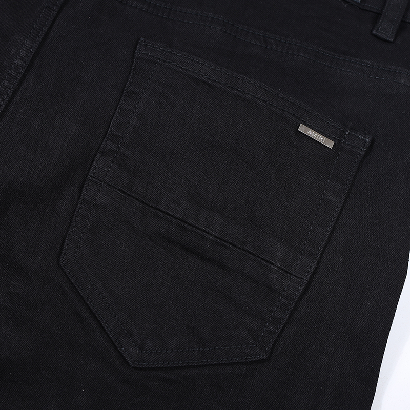 2023 Jeans pour hommes printemps et été haut de gamme marque tendance impression broderie station européenne couleur claire décontracté pantalon long ajusté