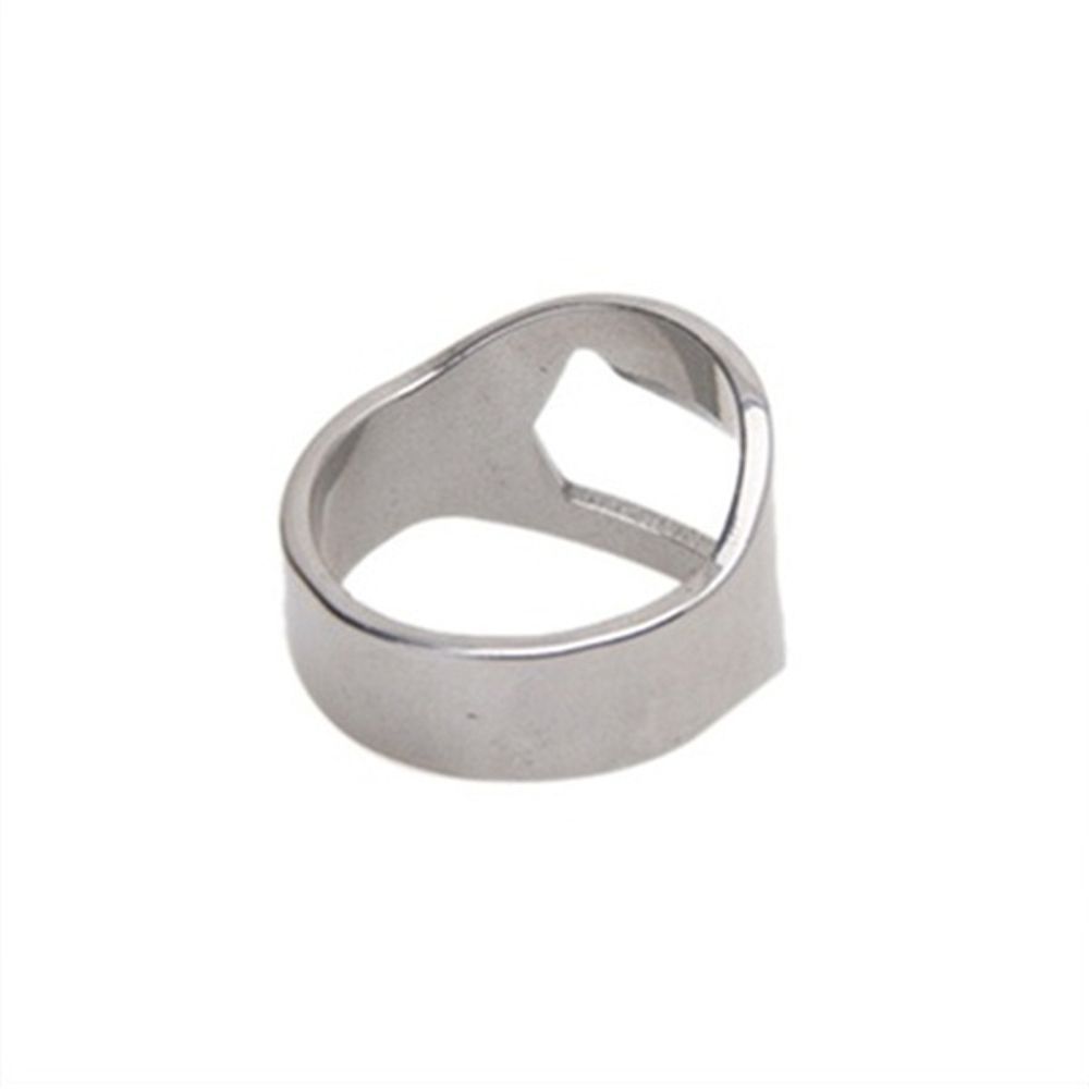 Flesopener ring creativiteit kurkentrekker roestvrijstalen vinger ring bier kan openers gadgets coole bar keuken accessoires