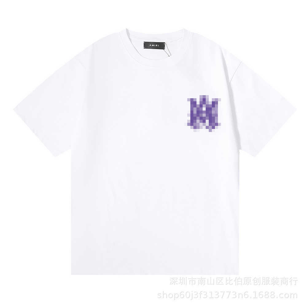 Camiseta masculina e feminina de verão 2023 Moda Fletter estampada Camiseta manga curta de algodão Camiseta versátil hip-hop solta