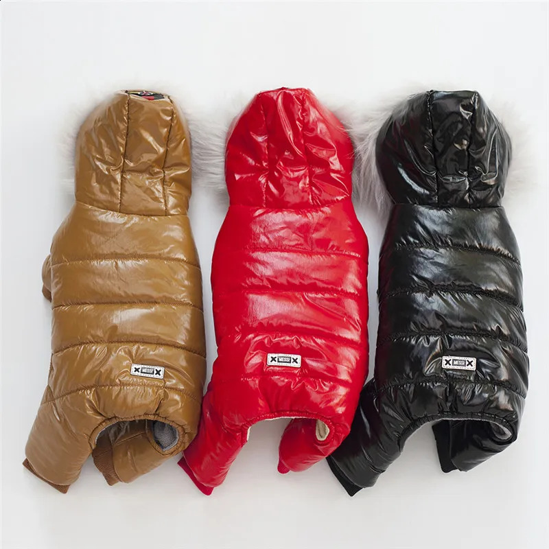 Vêtements de chien hiver vêtements pour animaux de compagnie chaud manteau en peluche veste quatre jambes combinaison chiot petit costume tenue Ropa Perro 231118