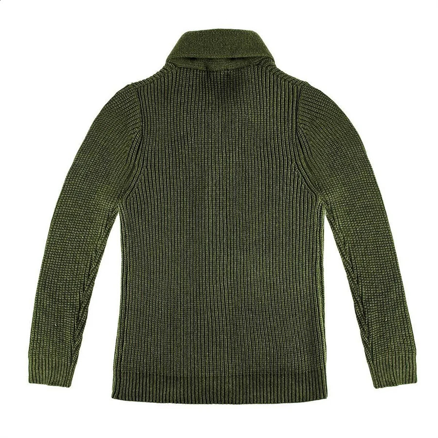 Pulls pour hommes Army Green Cardigan Hommes Bouton-Up Pull Automne Hiver Manteau tricoté Épais Chaud Casual Solide Streetwear Vêtements de mode pour hommes 231118