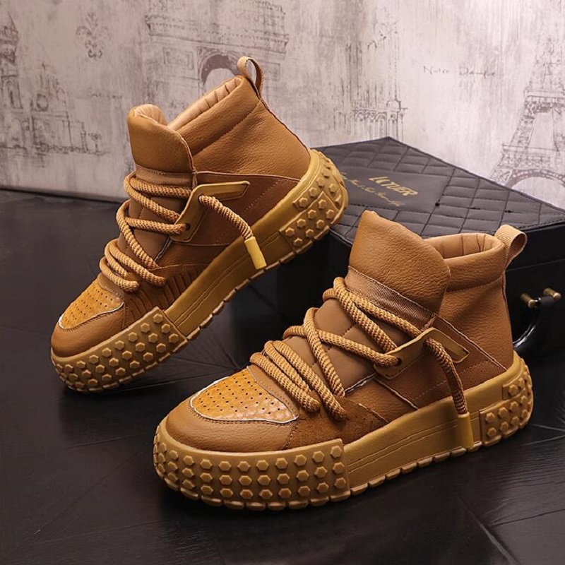 Осенние кожаные мужские кроссовки в стиле хип-хоп, обувь для скейтборда, кроссовки, ботильоны, Zapatillas Hombre 10A47