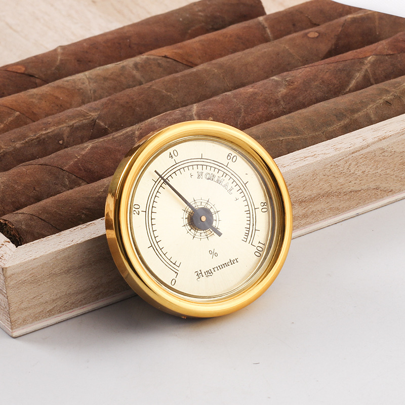 Smoking Pipes 45mm mini hygrometer high-precision guitar cut tobacco cigar humidor