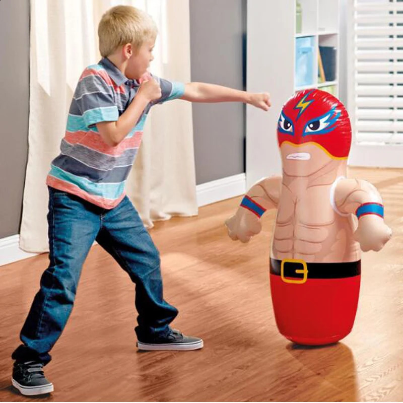 Sports Toys Parent Child Kids Tumbler Boxing Inflatable Punching Bag Children Games Sport for Boys Girls 5 6 7 8 9 10 Years 231118
