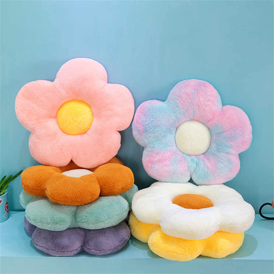 Coussin de siège en forme de fleur de marguerite, oreiller mignon en forme de fleur, fleurs en peluche douces, 35cm/50cm