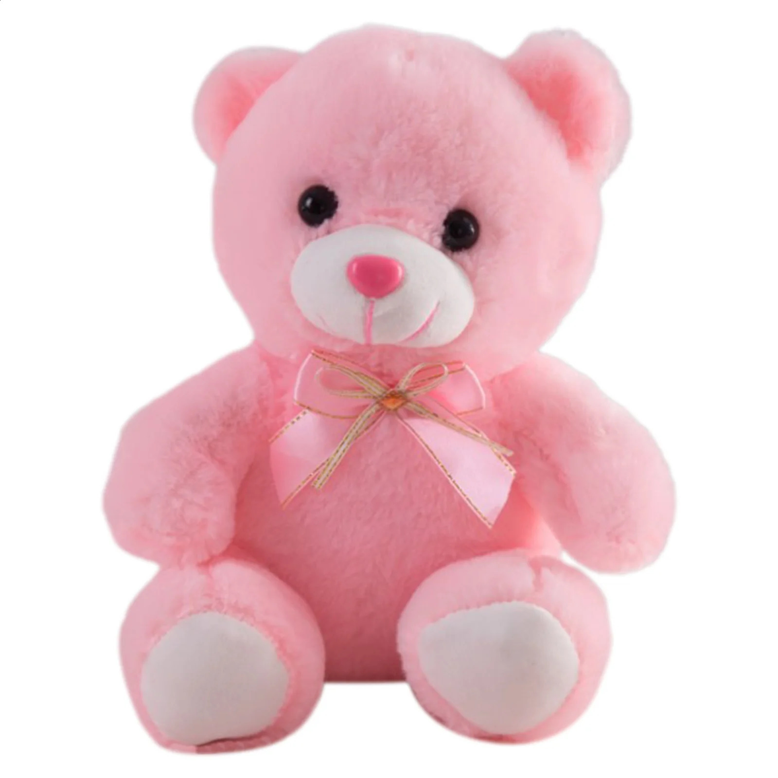 Poupées en peluche 21 cm jouets lumineux éclairent LED coloré brillant ours en peluche peluche poupée enfants cadeau de noël pour enfants filles 231118