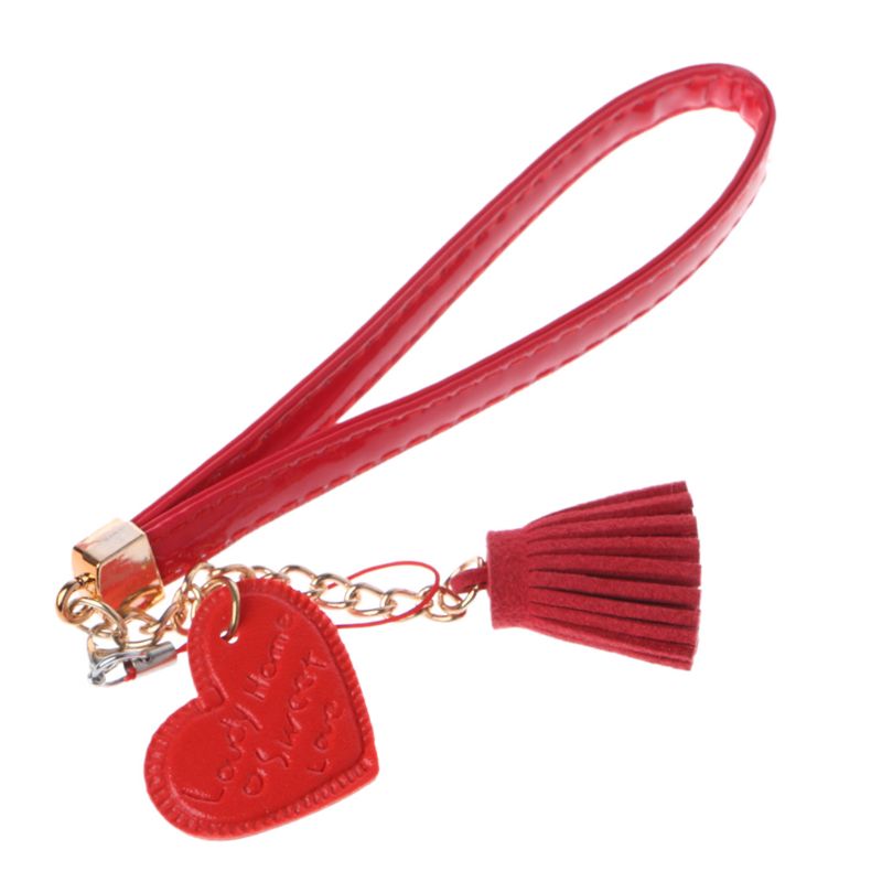 Love Heart Tassel Hand Wrist Lanyard Strap String For Phones For IPhone 7 8 X 6 For Xiaomi Camera USB Flash Drives Keychains