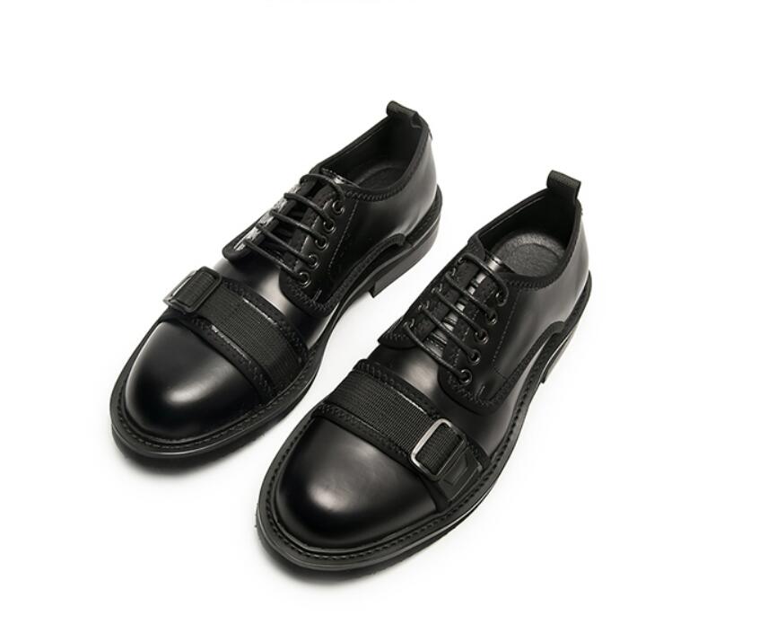 British Style Vintage Black Oxfords Fashion Leather Formal Business Shoes Mens Casual Shoes