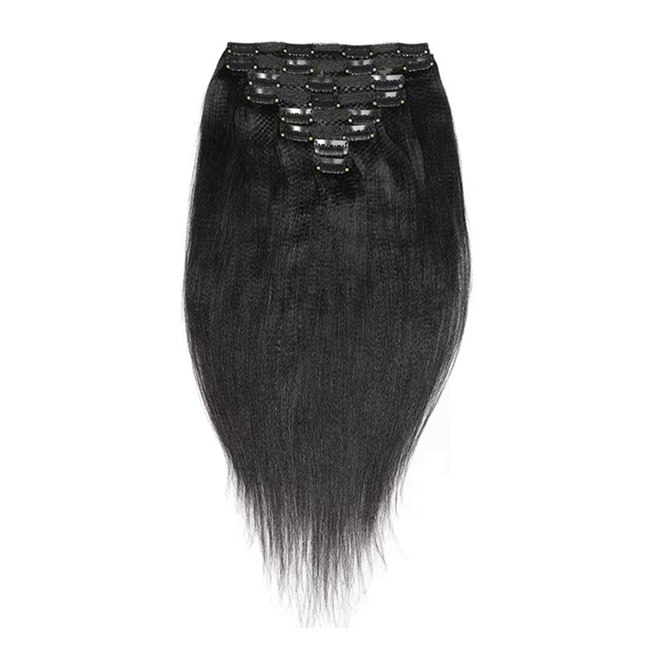 Brazylijski klip Yaki w Human Hair Extensions 120G 8-24 cala naturalne klipsy w kolorze