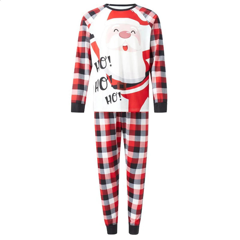 Familjmatchande kläder Merry Xmas Parent Children Clothing Snowman Deer Print Mamma Dotter Dad Son Christmas Pyjamas Soft Sleepwear Year kläder 231118