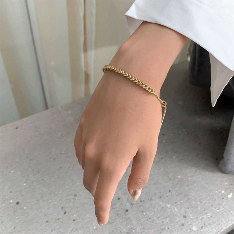 Berlockarmband MEYRROYU Rostfritt stål Guld Färg Draw String Armband Trendiga Enkla Armband För Kvinnor Män 2021 Nytt Mode Festsmycken