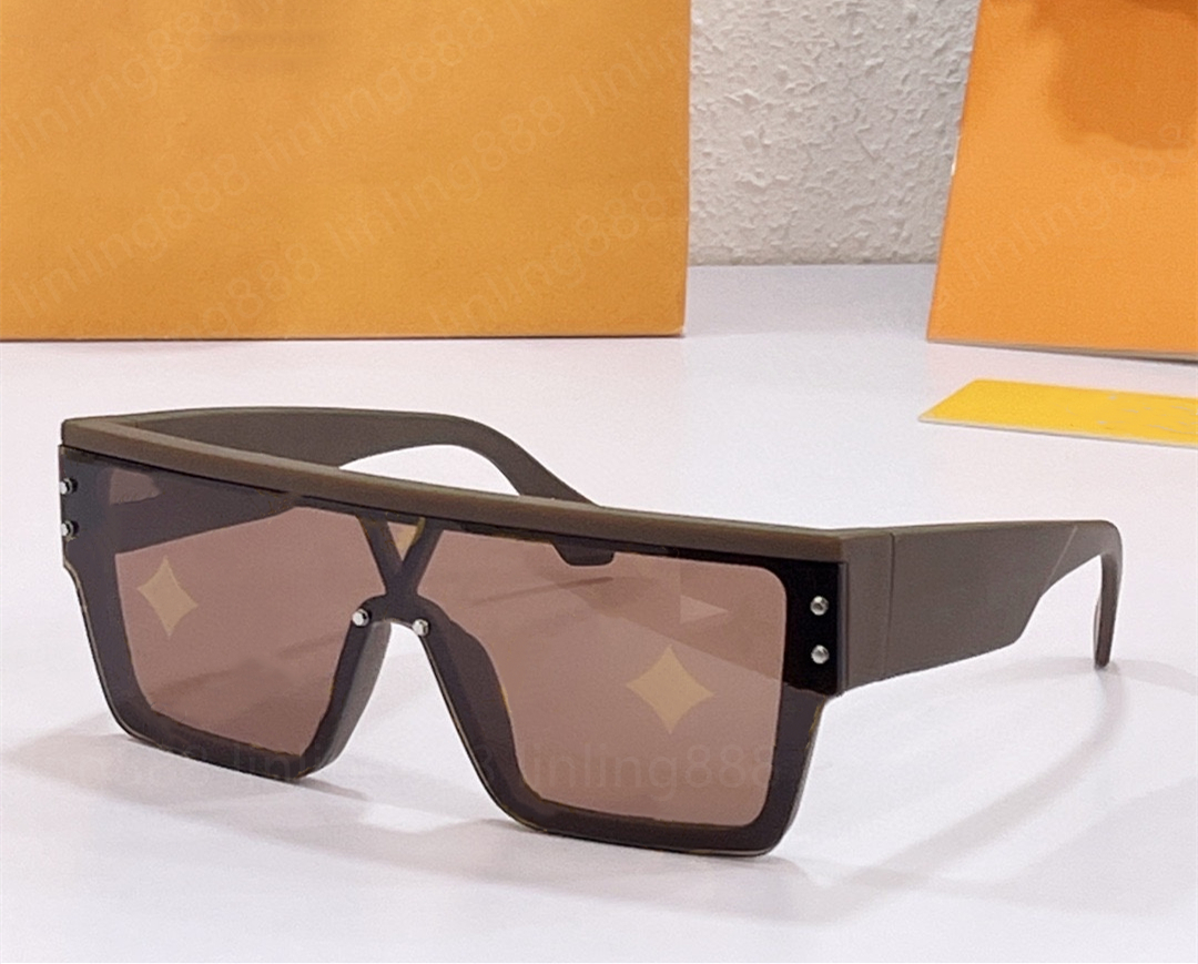 Luxury Top Quality Classic Square Sunglasses Men Vintage Square Matte Material Lettre Imprimer Laisses Lunes Outdoor Anti-Ultraviolet 264V