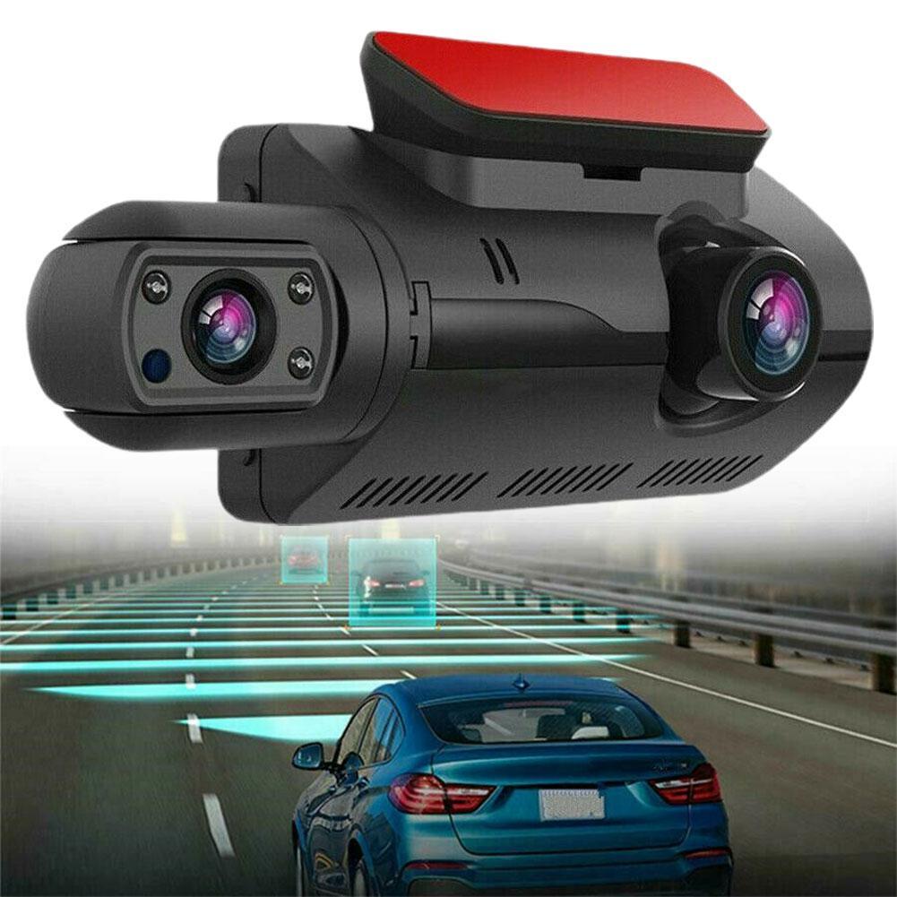 3 inç Araba DVR Sürüş Kaydedici Ön ve Arka Çift Lens Kamera Geniş Melek DVR Otopark Geri Sürüş Gece Görüş DashCam