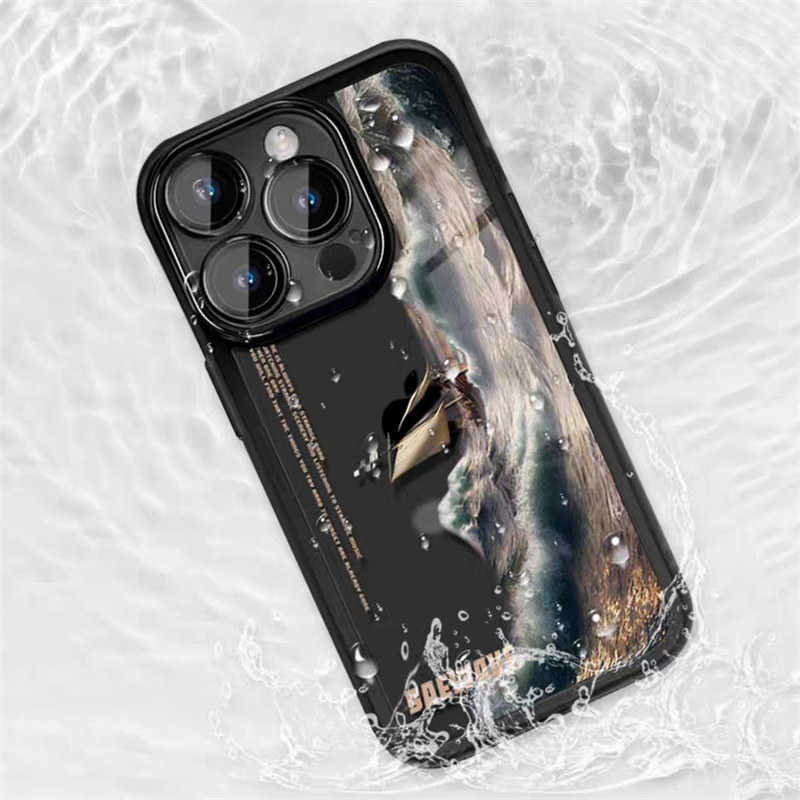 Cell Phone Cases For iPhone 13 Pro Max Fashion Blue Sea Scenery Phone Case For iPhone 13 12 11 14 Pro Max 14 Plus 11 Transparent Shockproof Cover