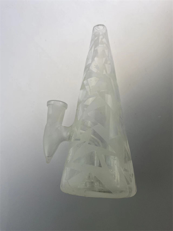 Narghilè Clear sandblust Glass hookah rig bong, vendite dirette in fabbrica da 14 mm con una ciotola benvenuto effettuare l'ordine