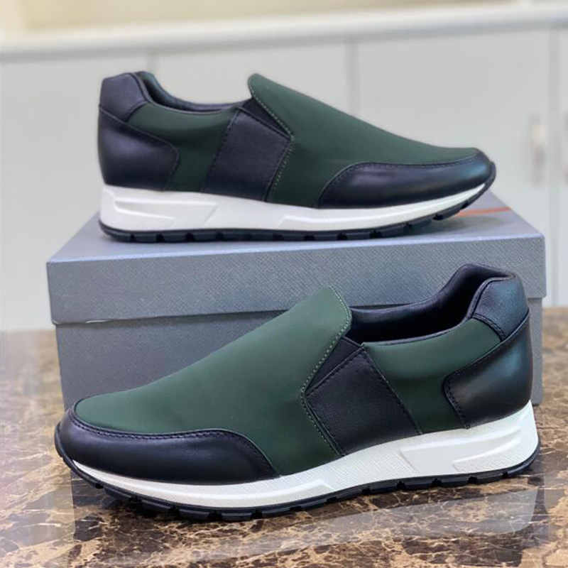 Fashion Collision Cross Casuals Shoes Men Soft Bottom Running Sneakers Italy Popular Low Top Elasticd Calfskin Design Cycling Lightness Casual Trainers Box EU 38-45