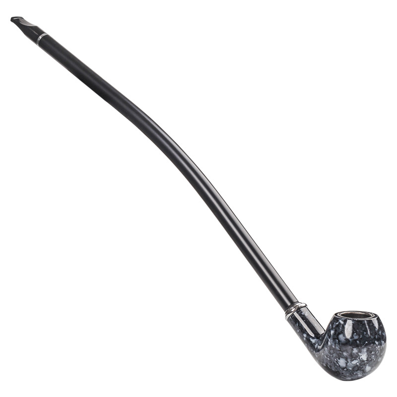 Smoking Pipes Long black frosted resin filter pipe, long handle pipe, reading pipe