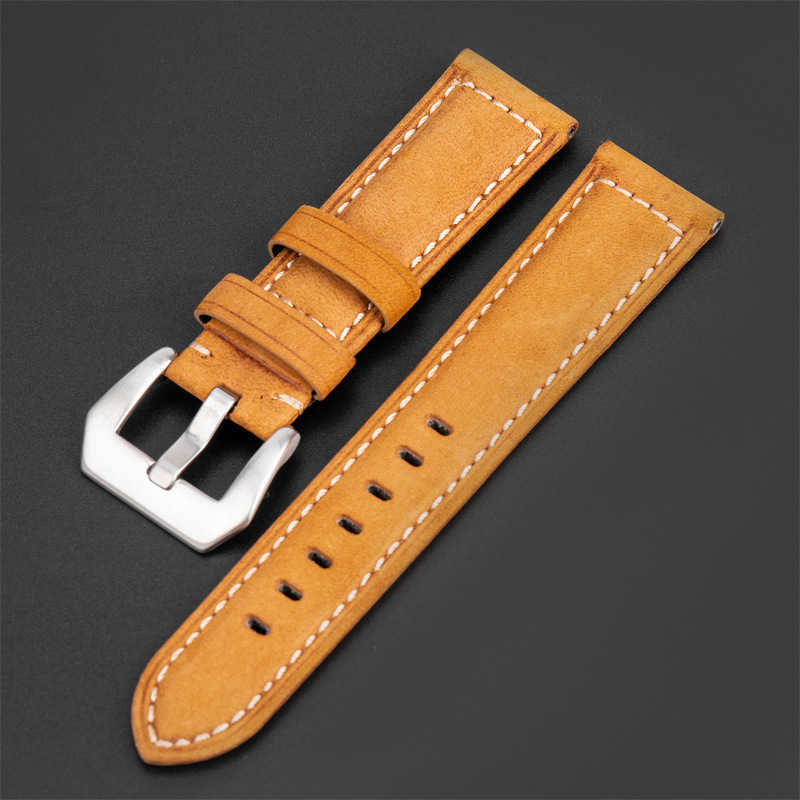 Watch Bands Leather strap fat rugged frosted head layer cowhide 20 22 24 26mm T230420312K